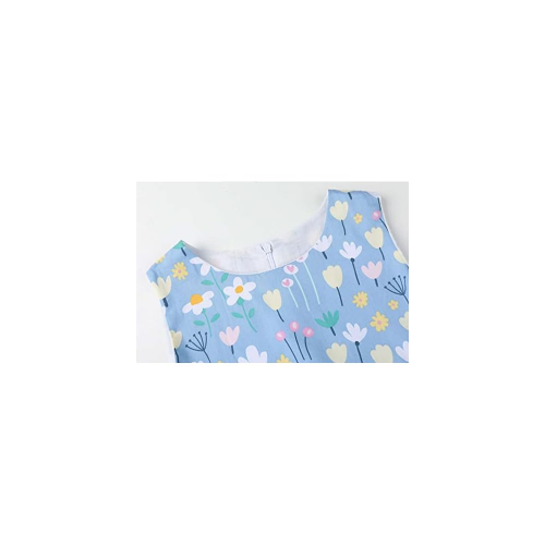 Летнее платье для девочек SMILING PINKER — без рукавов, с цветочным принтом, свободного кроя