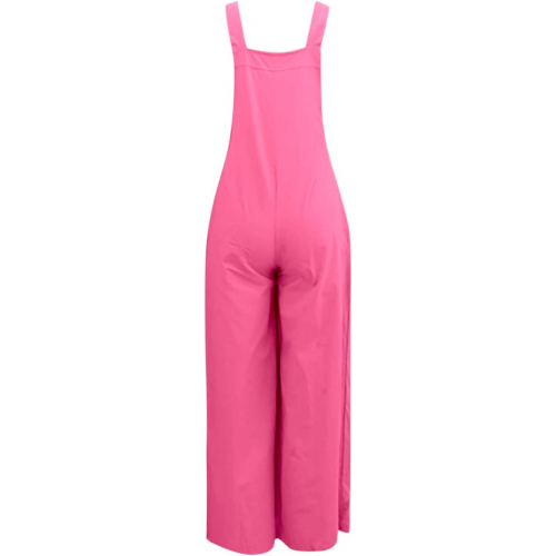 Легкий комбинезон с открытыми плечами и широкими штанинами