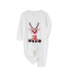 Детский боди, белый с оленем