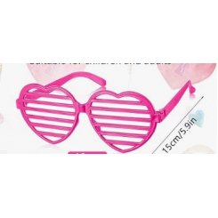 Аксессуары для праздника, розовые очки в форме сердца
