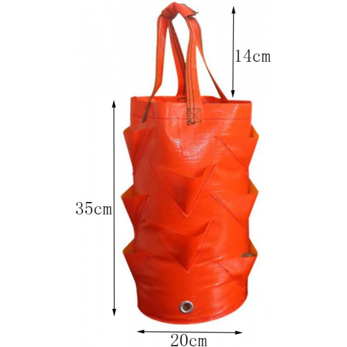 Горшок для растений объемом 3 галлона с ручками, дышащий, для внутренней и наружной посадки, красный