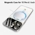 Прозрачный магнитный чехол для iPhone 15 Pro с поддержкой MagSafe и защитой камеры