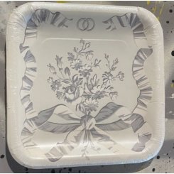 Тарелки одноразовые, квадратные, 8шт