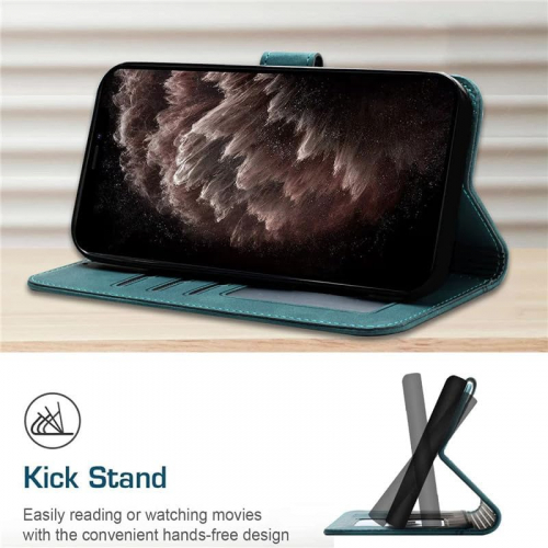 Чехол-книжка для Samsung Galaxy A20/A30 с плоскими гранями, отделениями для карт и функцией подставки