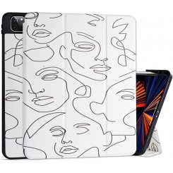 Чехол с держателем для Apple Pencil и автопробуждением для iPad Pro 12,9″ (модели 2018–2022), с мягкой силиконовой основой и художественным принтом