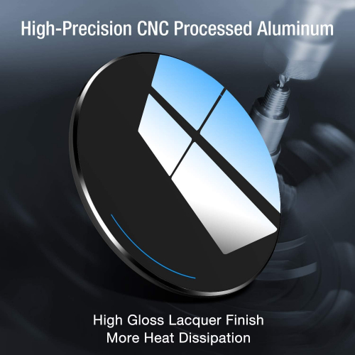 Ультратонкая беспроводная зарядка 5 мм, алюминий, совместима со всеми устройствами