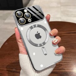 Прозрачный магнитный чехол для iPhone 15 Pro с поддержкой MagSafe и защитой камеры