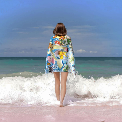 Универсальное пляжное полотенце из микрофибры — быстро сохнущее, мягкое и компактное, для пляжа, спорта, йоги и путешествий