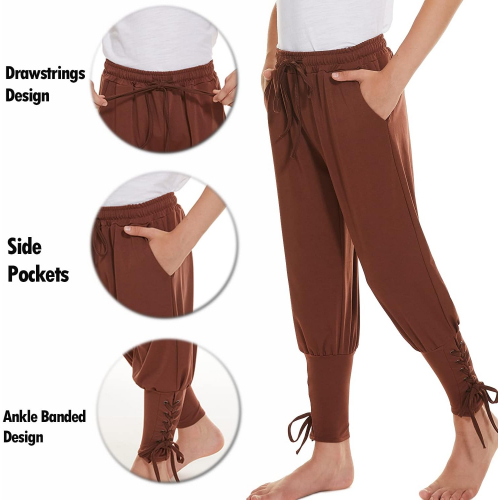 Мужские средневековые брюки-пират с анкерной лентой 