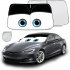 Складной солнцезащитный экран для лобового стекла с принтом, Tesla