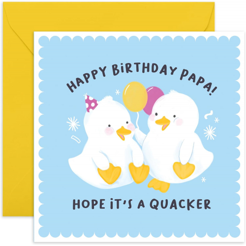 Открытка ко дню рождения с конвертом и стикерами, утята