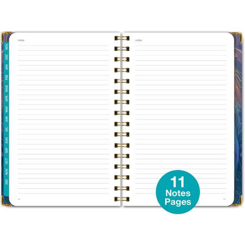 Планер 2024 с твердым переплетом "Pastel Peacock", А5