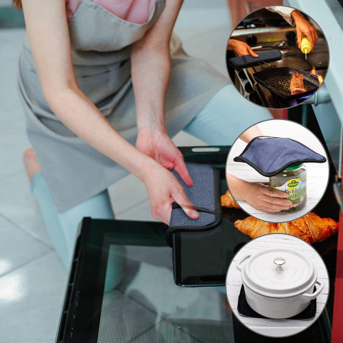 2-штучный набор кухонных рукавиц и прихваток из денима