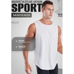 Майка мужская, спортивная, для фитнеса, без рукавов