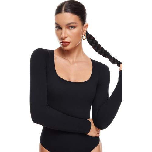 Женский боди с длинными рукавами