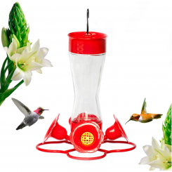 Кормушка для птиц с 5 пластиковыми отверстиями для кормления