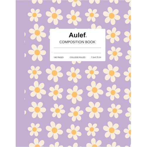 Тетрадь 140 страниц, 24,8 x 19,1 см (ромашки)