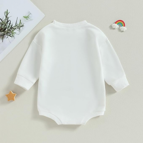 Комбинезон для новорожденных из хлопка с длинными рукавами и принтом