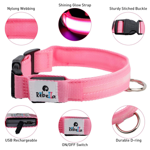 Перезаряжаемый светодиодный ошейник для собак