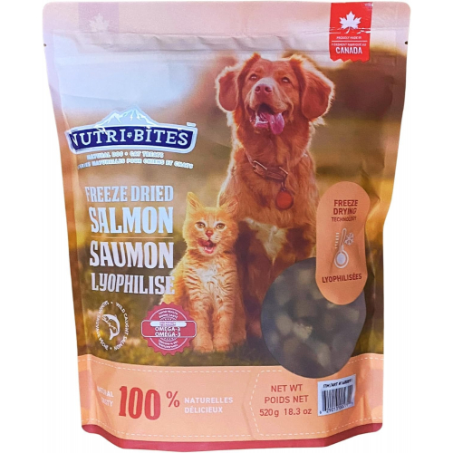 Пара пакетов леденого лосося Nutri Bites для собак и кошек — 400г