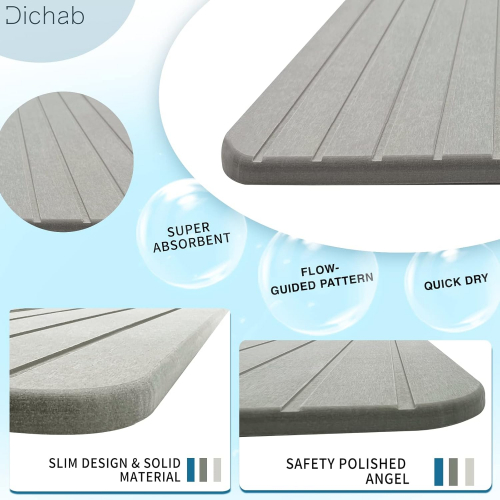 Противоскользящий коврик из диатомита для ванной комнаты