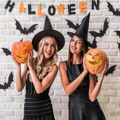 Декоративная шляпа ведьмы из чёрной оксфордской ткани, складная, с верёвкой для подвешивания — для Хэллоуина, костюмированных вечеринок и украшения интерьера