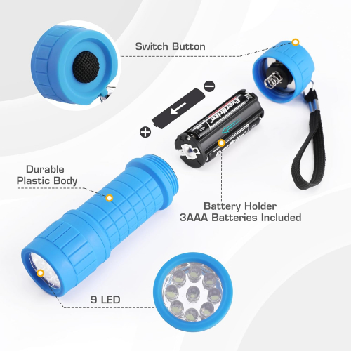 EverBrite LED фонарик, компактный ручной, с шнурком (для походов, на случай урагана, подарок на любой праздник)