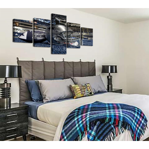 Вдохновляющее спортивное настенное искусство из 5 частей, футбольный плакат