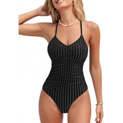 Цельный купальник, гофрированный