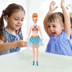 Заводная кукла в платье для латинских танцев — интерактивная игрушка для девочек