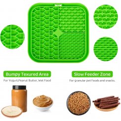 Медленная кормушка для собак с текстурированной лизательной матой — успокаивающая игрушка и инструмент для контроля порций