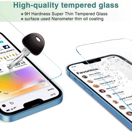 Закалённое защитное стекло для iPhone 15 с 3D-краями, ультратонкое, с олеофобным покрытием и устойчивостью к царапинам