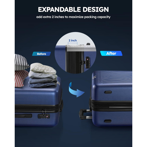 Чемодан большой (33*50*70 см), синий