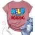 Женская футболка "Wild About Reading" — для любителей книг и преподавателей
