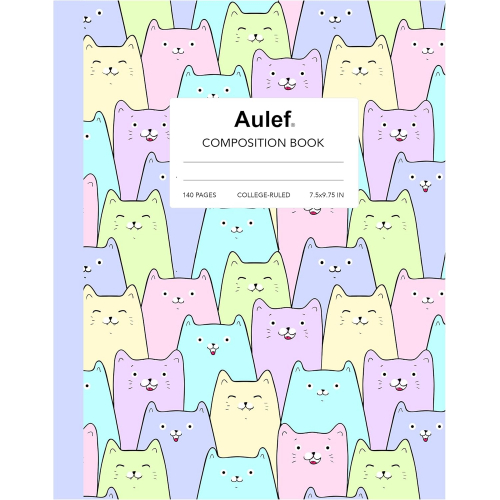 Тетрадь 140 страниц, 24,8 x 19,1 см (принт котики)