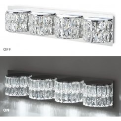 Настенный светильник Hystun с кристаллами K9 и LED-подсветкой — регулируемое освещение в современном стиле