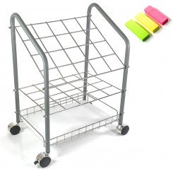 Многофункциональная тележка, матово-серая, стальная