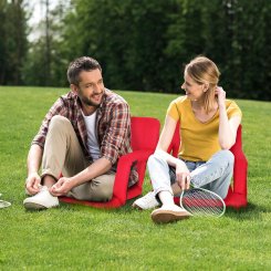 Складное кресло с регулируемой спинкой и карманами для хранения