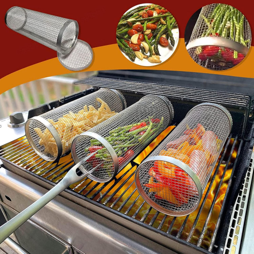 Набор из трех корзин для гриля и барбекю