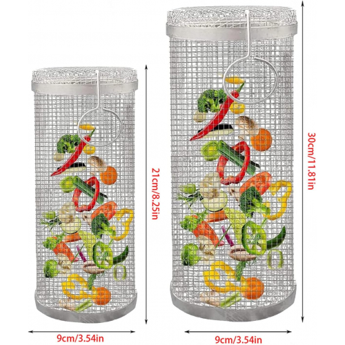 Набор из трех корзин для гриля и барбекю