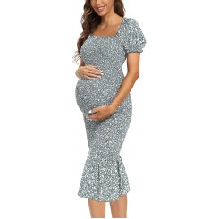 Женское платье для беременных с цветочным принтом, легкое и стильное