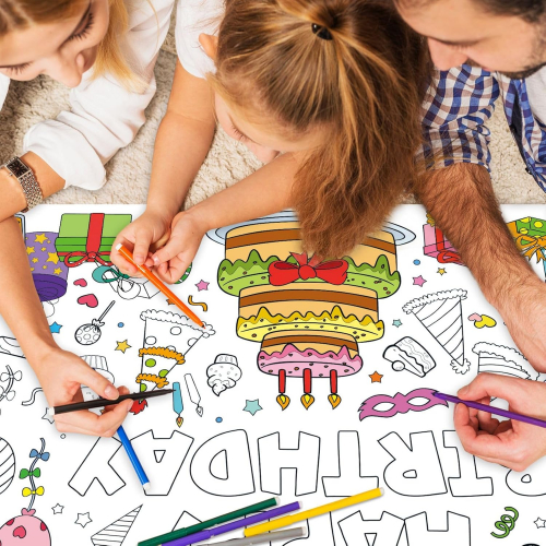Раскрашиваемый постер для детей на день рождения