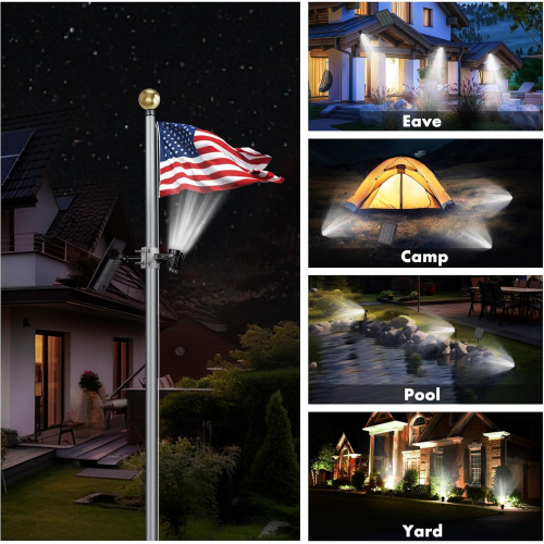 Aurolit 3-в-1 солнечные прожекторы с эффектом Северного сияния — яркое освещение для вашего двора