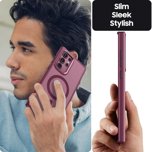 Тонкий чехол с магнитами для Samsung Galaxy S24 Plus, c поддержкой MagSafe-аксессуаров