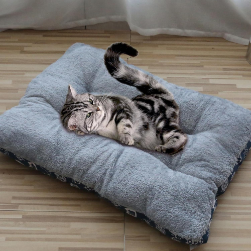 Теплый плюшевый коврик для домашних животных, зимний мат с эффектом обогрева