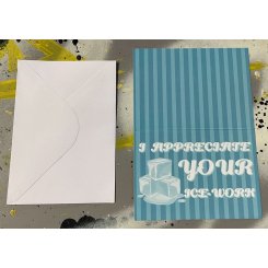 Конверт с открыткой, "ice work"