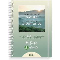 Планер на 2024 год A5 с фокусом на будущее и климат — вдохновляющий ежедневник для организации жизни