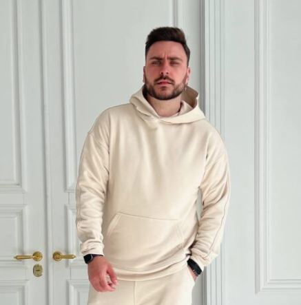 Мужской Базовый Бежевый батник