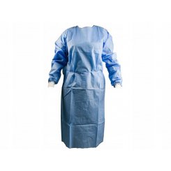 Одноразовый изолирующий халат голубой