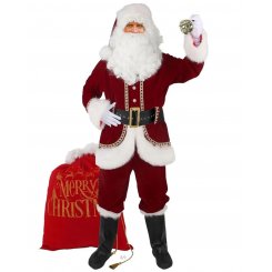 Бархатный мужской костюм Санта-Клауса